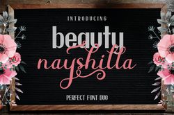Beauty Nayshilla Font Duo Trending Fonts - Digital Font