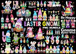 Easter Gnome PNG Bundle, Gnome Easter png, Happy Easter png, Gnome Hunting Egg png, Gnome Bunny, Peace Love Gnome png, D
