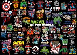 Super Hero Daddy PNG File, Father's Day PNG, Father's Day Digital Download,Marvel Iron Man Invincible Dad Marvel Hulk In