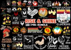 Rise and Shine Mother Cluckers PNG, instant download, clipart, sublimation graphics, sublimation designs downloads