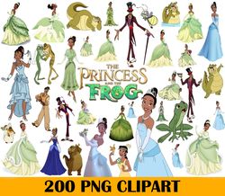 200 Digital Tiana, Princess and the Frog PNG Clipart, Princess Download, Png Digital Download