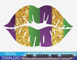 Mardi Gras Lips PNG, Digital Download