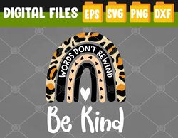 Be Kind Rainbow Anti Bullying Wear Orange Unity Day Svg, Eps, Png, Dxf, Digital Download