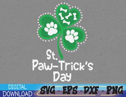 Paw Print Dog Owner Lover  St. Patrick's Day Shamrock Svg, Eps, Png, Dxf, Digital Download