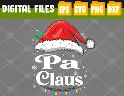 Mens Pa Claus Christmas Family Matching Pajama Xmas Light Svg, Eps, Png, Dxf, Digital Download