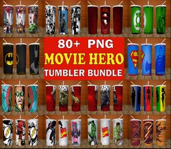 Design 20oz Tumbler PNG, Movie Hero Tumbler Template Download