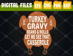 Turkey Gravy Beans And Rolls Let Me See That Casserole Funny Svg, Svg, Eps, Png, Dxf, Digital Download