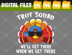 Turkey Trot Squad Funny Thanksgiving Running Costume Svg, Eps, Png, Dxf, Digital Download