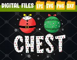 Chest Nuts Matching Funny Christmas Couples Chestnuts Chest Svg, Eps, Png, Dxf, Digital Download