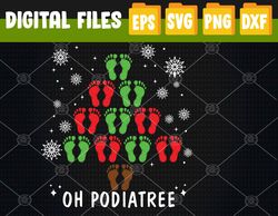 Christmas Tree Oh Podiatree Podiatrist Food Svg, Eps, Png, Dxf, Digital Download