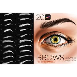 Procreate Brows Stamp brushes Makeup