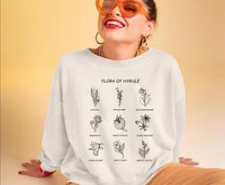 Hyrule Flora Sweatshirt, Tri Force Shirt, Flora Of Hyrule Unisex Sweatshirt, Zelda Shirt, Link Zelda Gift