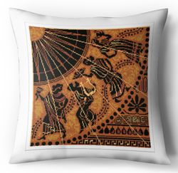 Digital - Vintage Cross Stitch Pattern Pillow - Ancient Greek Motifs - Cushion Cross Stitch