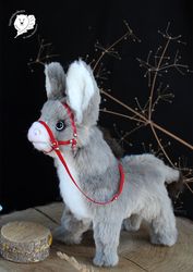 realistic toy plush donkey