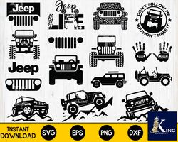 jeep bundle Svg dxf eps png, Mega jeep Bundle svg, for Cricut, digital Download, file cut, Instant Download