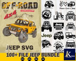 100 file jeep bundle Svg dxf eps png, Mega jeep Bundle svg, for Cricut, digital Download, file cut, Instant Download