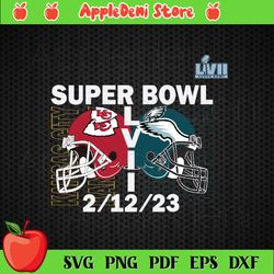 Super Bowl Lvii Game Philadelphia Eagles And Kansas City Chiefs Svg