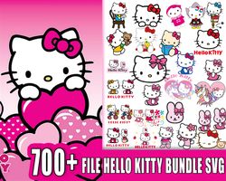 700 file Hello Kitty Svg eps dxf png , Mega Hello Kitty bundle SVG , for Cricut, digital , file cut Instant Download