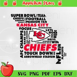 Kansas City Chiefs Touch Down NFL Run Svg, Sport Svg, Kansas City