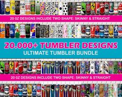 20000 file Tumbler Designs Bundle PNG High Quality, Designs 20 oz sublimation, Bundle Design Template for Sublimation