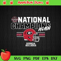 Georgia Bulldogs Back To Back College Football Playoff National Champions Svg