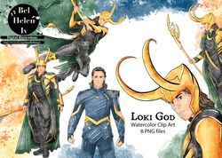 watercolor Clip art super heroes Loki