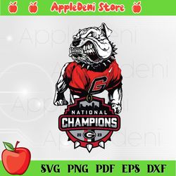 Georgia Bulldogs 2023 National Championship Football Ug Svg