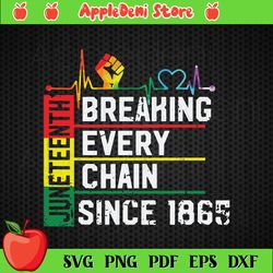 Breaking Every Chain Since 1865 Juneteenth Svg Juneteenth Svg