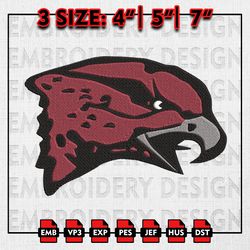 Maryland Eastern Shore Hawks Embroidery file, NCAA D1 teams Embroidery Designs, MD Eastern, Machine Embroidery Pattern