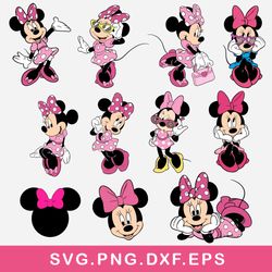Minnie Mouse Bundle Svg, Minnie Mouse Svg, Disney Svg, Png Dfx Eps File