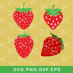 Strawberry Bundle Svg, Strawberry Svg, Strawberry Clipart, Instant Download