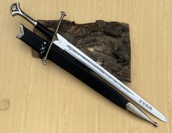 Custom Handmade, Lord Of The Rings Sword 40 inches, Anduril Narsil Sword Of Strider, Swords Battle Ready, With Scabbard