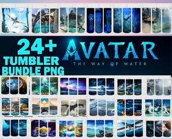 24 Avatar 2 Tumbler Designs Bundle, The Way Of Water Png, Pandora Tumbler, 20oz Skinny Tumbler Sublimation