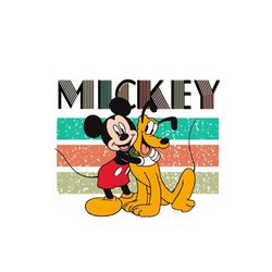 Mickey and Dog Retro Vintage Disney SVG Graphic Designs Files