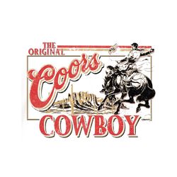The Original Coors Cowboy Retro Png Sublimation Designs