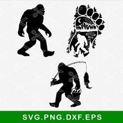 Bigfoot Bundle Svg, Bigfoot Svg, Sasquatch Svg, Png Dxf Eps File