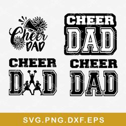 Cheer Dad Bundle Svg, Cheer Dad Svg, Cheerleadeader Svg, png Dxf Eps File