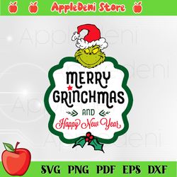 Dr. Seuss Grinch Happy New Year svg Christmas Svg
