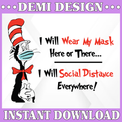 Dr Seuss Digital Download, Dr Seuss Face Mask svg, Cat in the hat mask svg, cat in the hat svg, Inspired Cutting File