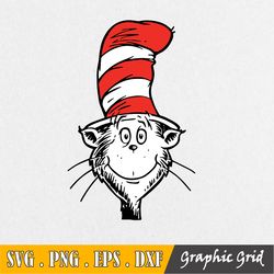 Face Dr Seuss The Cat In The Hat Svg Dxf Eps Pdf Png