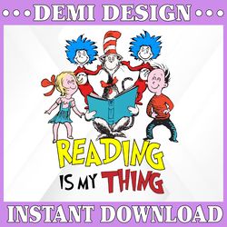 Reading Is My Thing Read Across SVG png, dxf Cricut, Silhouette Cut File, Instant Download