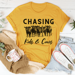 chasing kids & cows tee