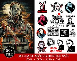 100 Michael Myers Digital Download, Michael Myers svg, Silhouette Cameo, horror svg, michael myers, slay the day hallwoe
