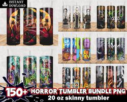 150 Horror Sublimation Design Bundle Tumbler, Straight, Tapered Design, Tumbler Designs, Tumbler Wraps, Metal Tumblers D
