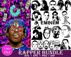150 RAPPERS SVG, Rapper bundle svg,Tupac Shakur, png bundle, Tupac PNG, tupac png, hip hop, rapper, thug life songs, mus