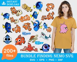 200 Finding Nemo svg, BUNDLE svg, Bundle Finding Nemo SVG for Cricut, SVG Silhouette Dxf, Png, Quotes File, Finding Nemo