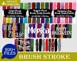 200 Huge Brush Stroke, brush stroke svg bundle hand drawn, brush stroke svg png, keychain svg, splatter svg, paint brush