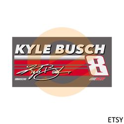 Retro Kyle Busch Automotive Racing SVG Graphic Designs Files