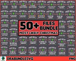 55 Christmas Bundle, Funny Christmas png, Most Likely Christmas bundle PNG, Family Christmas Png Instant Download