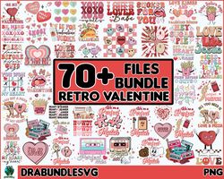 70 Retro Valentine PNG Bundle, Groovy Valentine Png, Funny Valentine's PNG, Valentine Png, Love Sublimation, Be Mine Png
